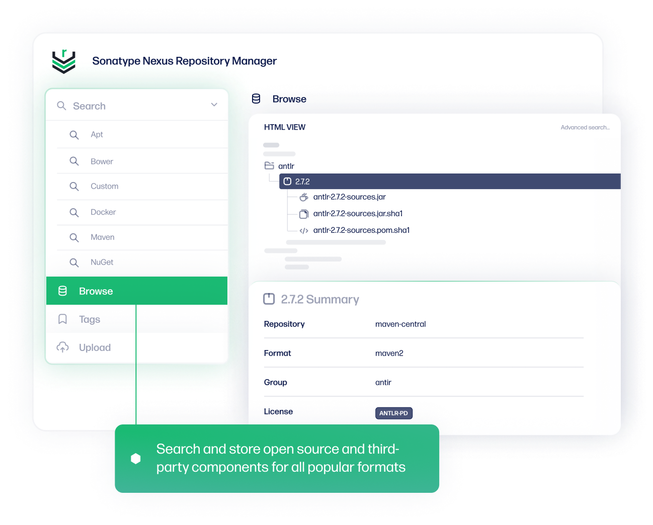 screenshot of Sonatype Nexus Repository